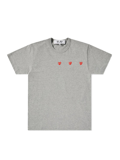 Multi Red Heart T-Shirt (Grey)