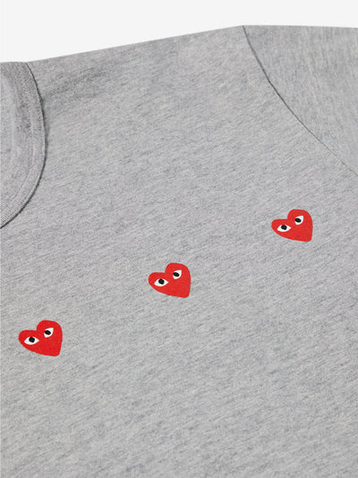 Multi Red Heart T-Shirt (Grey)