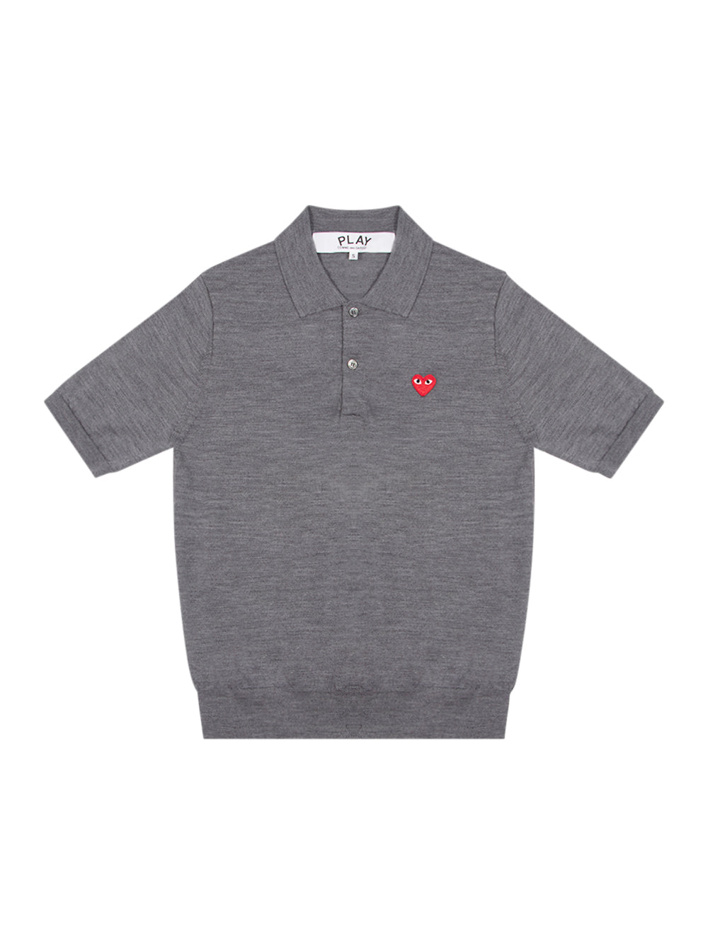 Polo-Neck Short Sleeve (Grey)