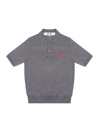 Polo-Neck Short Sleeve (Grey)