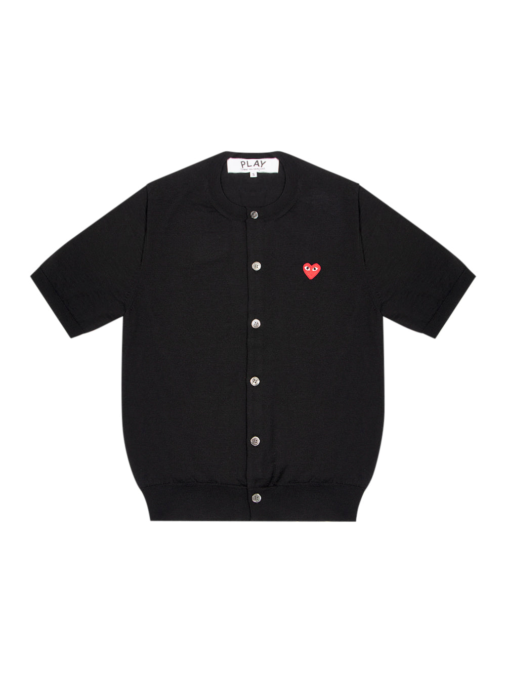 Round-Neck Cardigan Short Sleeve (Black)