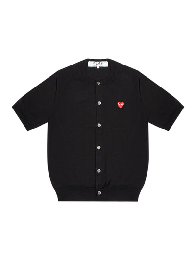 Round-Neck Cardigan Short Sleeve (Black)