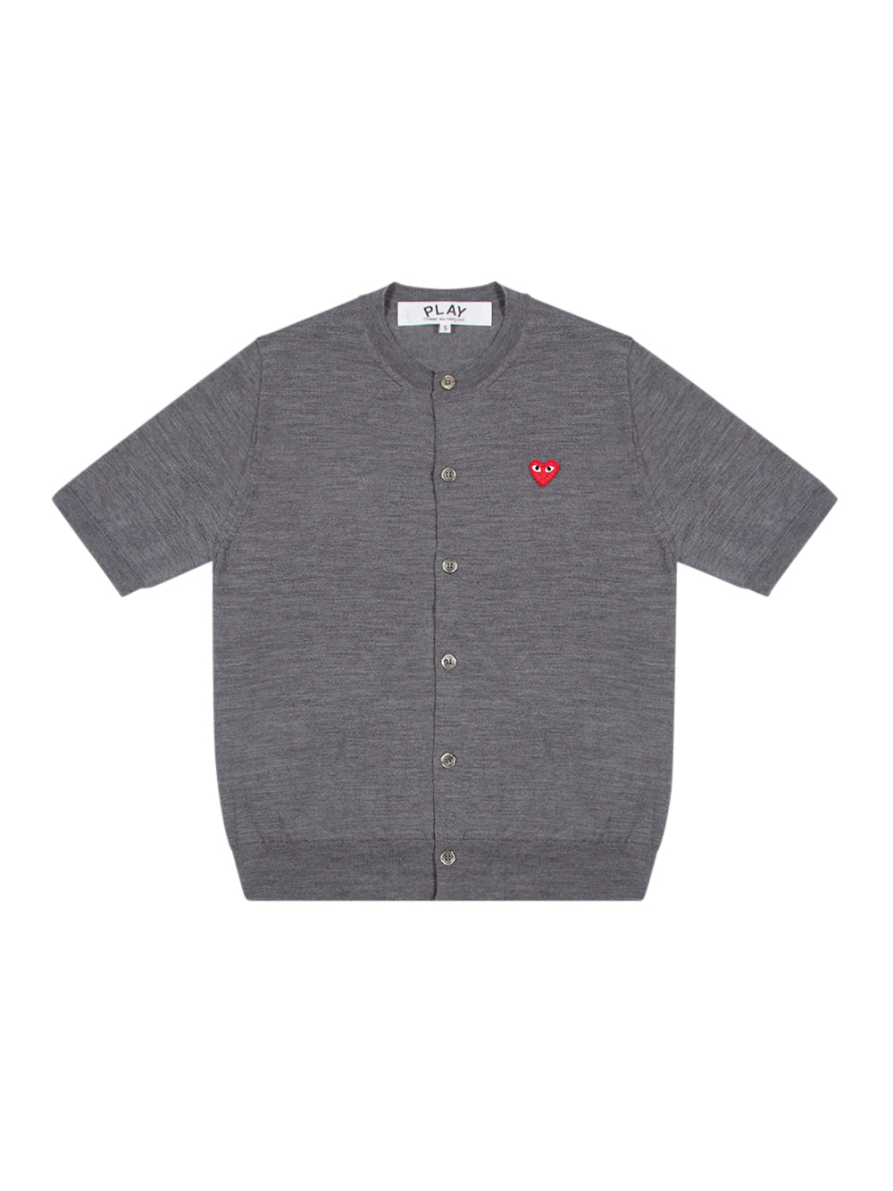 Round-Neck Cardigan Short Sleeve (Grey)