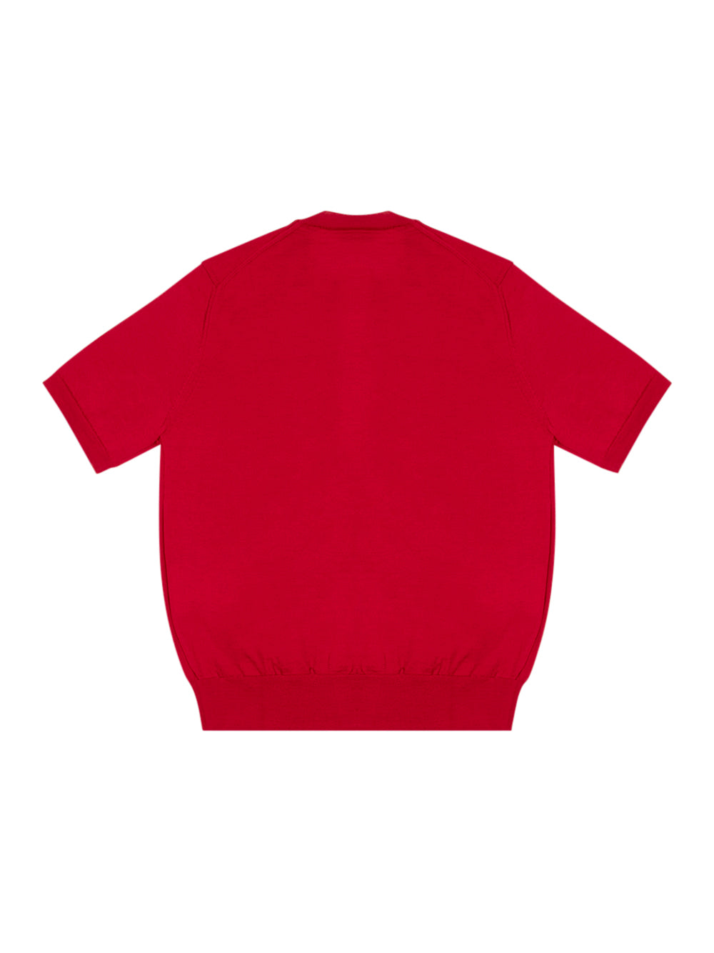 Round-Neck Cardigan Short Sleeve (Red)