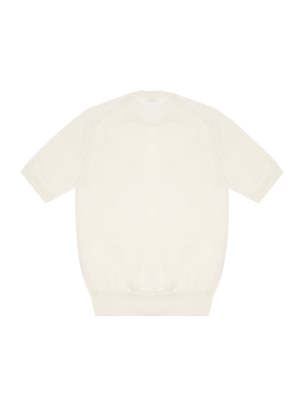 Round-Neck Cardigan Short Sleeve (White)