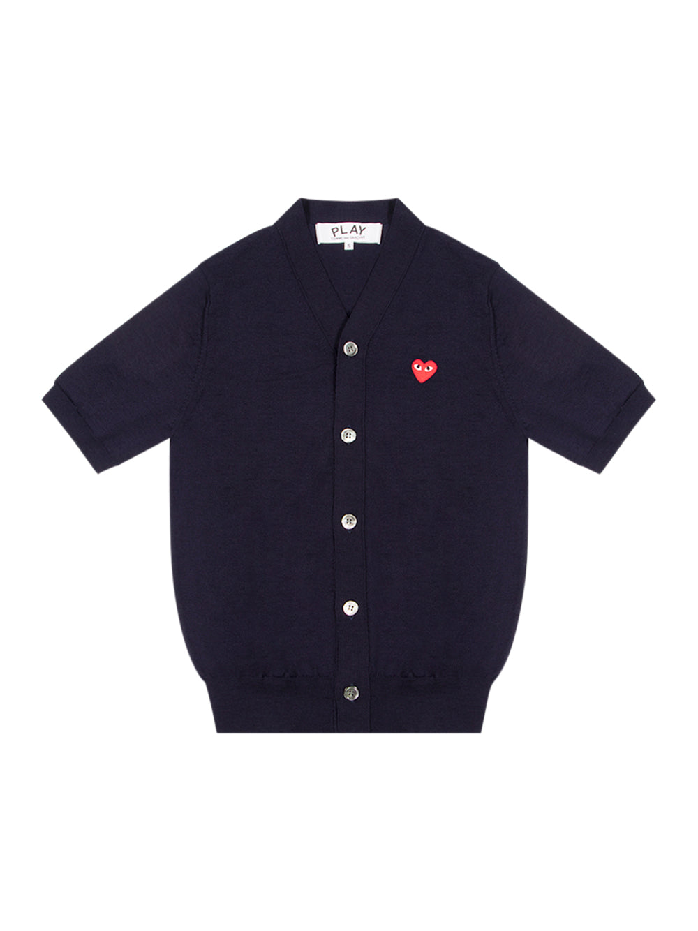 V-Neck Cardigan Short Sleeve (Navy)