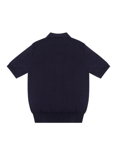 V-Neck Cardigan Short Sleeve (Navy)
