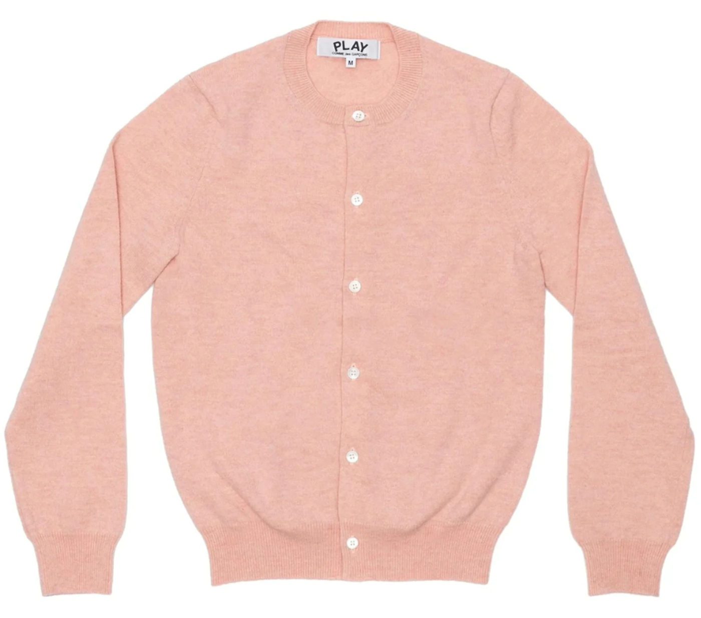 Women Small Red Heart Ladies Cardigan (Light Pink)