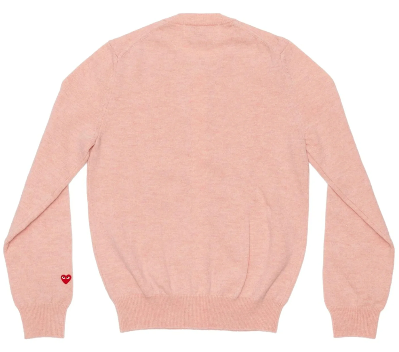 Women Small Red Heart Ladies Cardigan (Light Pink)