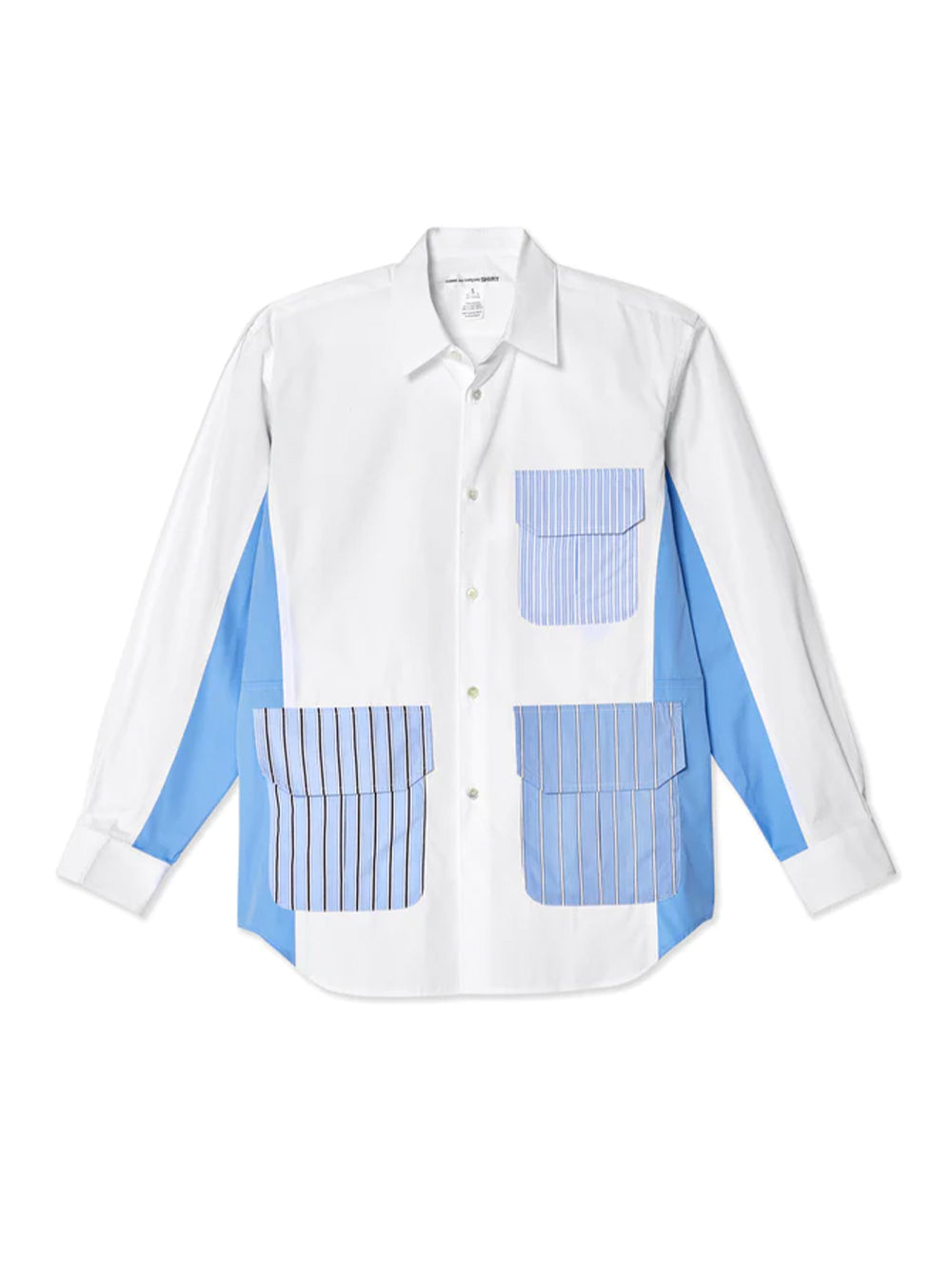 Cotton Stripe Poplin Shirt (White/Stripe)