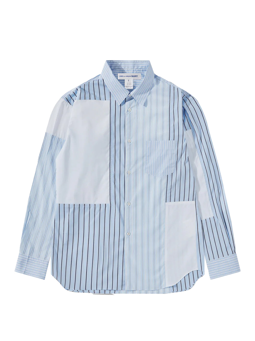 Cotton Stripe Poplin Shirt (Stripe/White)