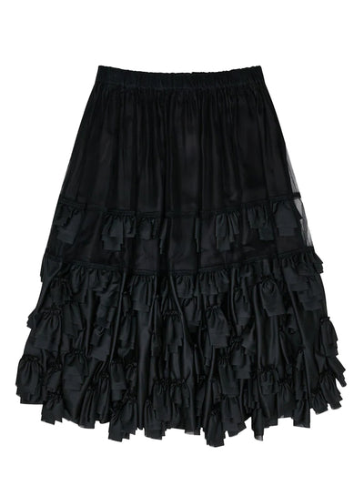 Double Layered Frill Skirt (Black)