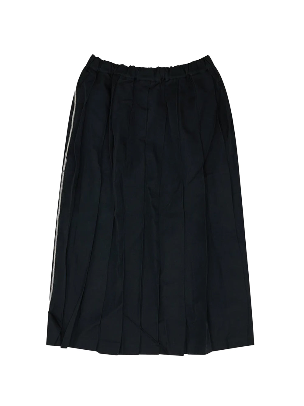 Pleated Zip Skirt (Black)