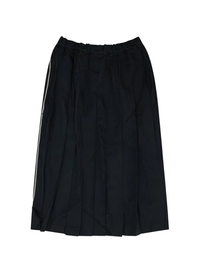 Pleated Zip Skirt (Black)