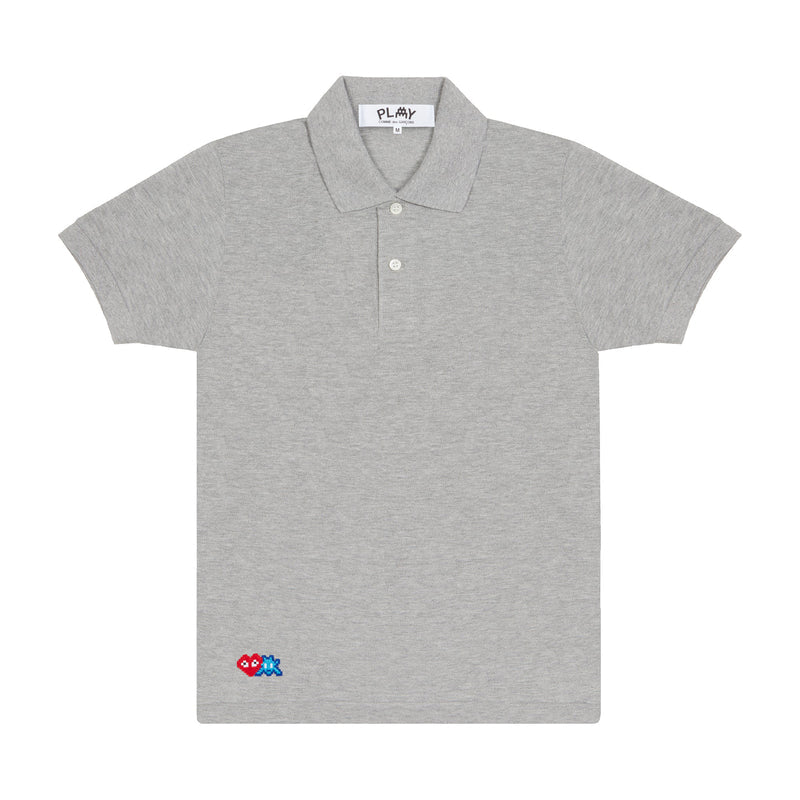 COMMEdesGARCONS-PLAYtheArtistInvaderMenPoloShirt-Grey-1