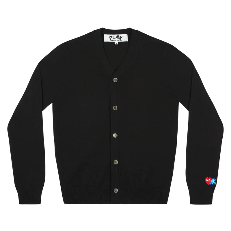 COMMEdesGARCONSPLAY-PLAYXTHEARTISTINVADERMenCardigan-Black-1