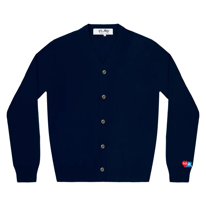 COMMEdesGARCONSPLAY-PLAYXTHEARTISTINVADERMenCardigan-Navy-1