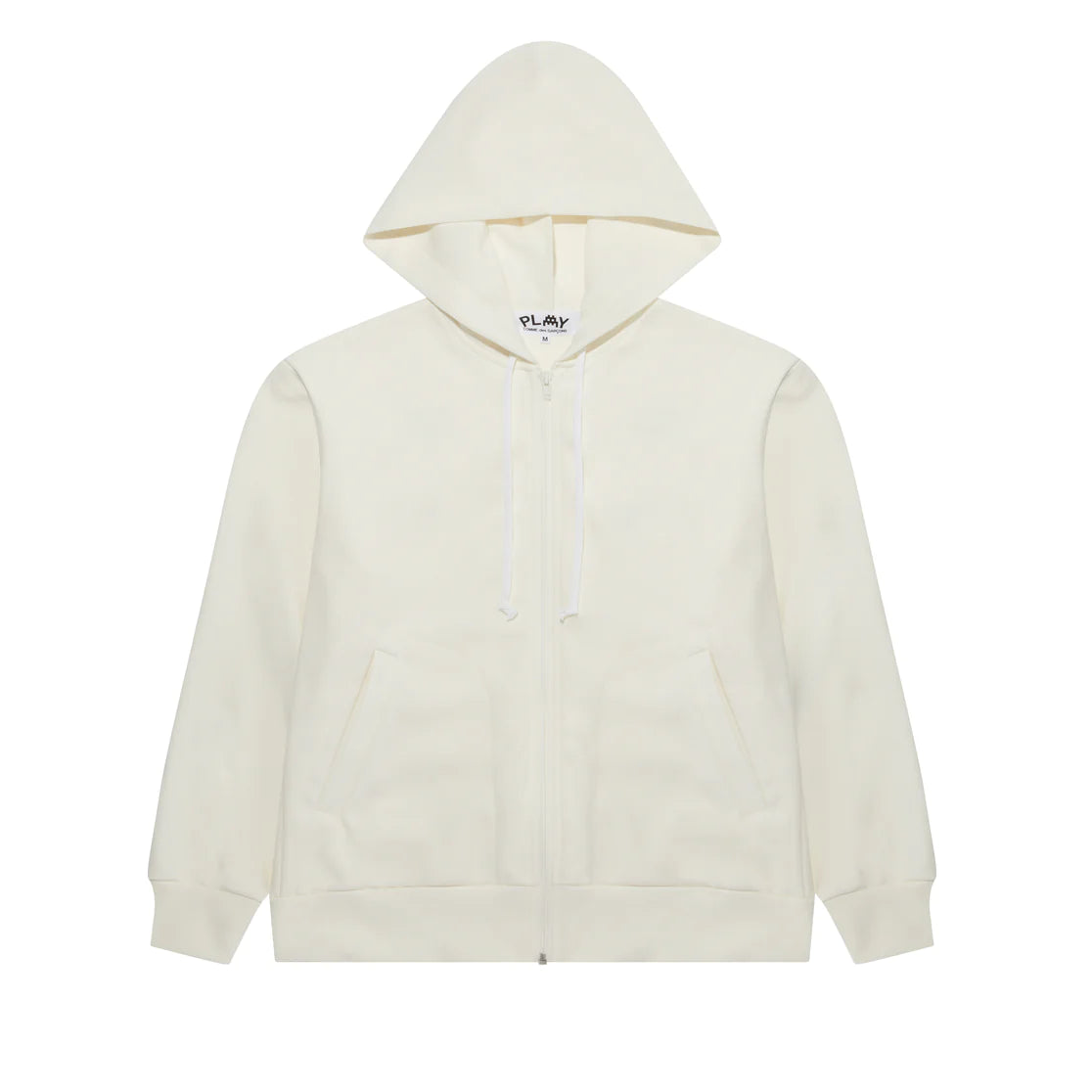 COMMEdesGARCONSPLAY-PLAYXTHEARTISTINVADERMenHoodedZipSweatshirt-White-1