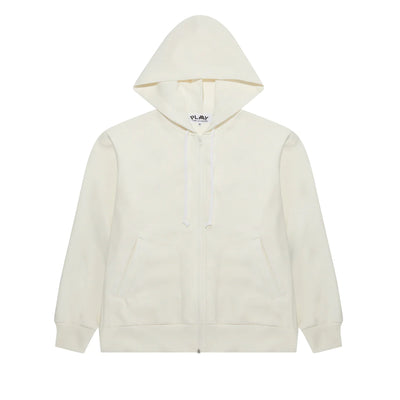 COMMEdesGARCONSPLAY-PLAYXTHEARTISTINVADERMenHoodedZipSweatshirt-White-1
