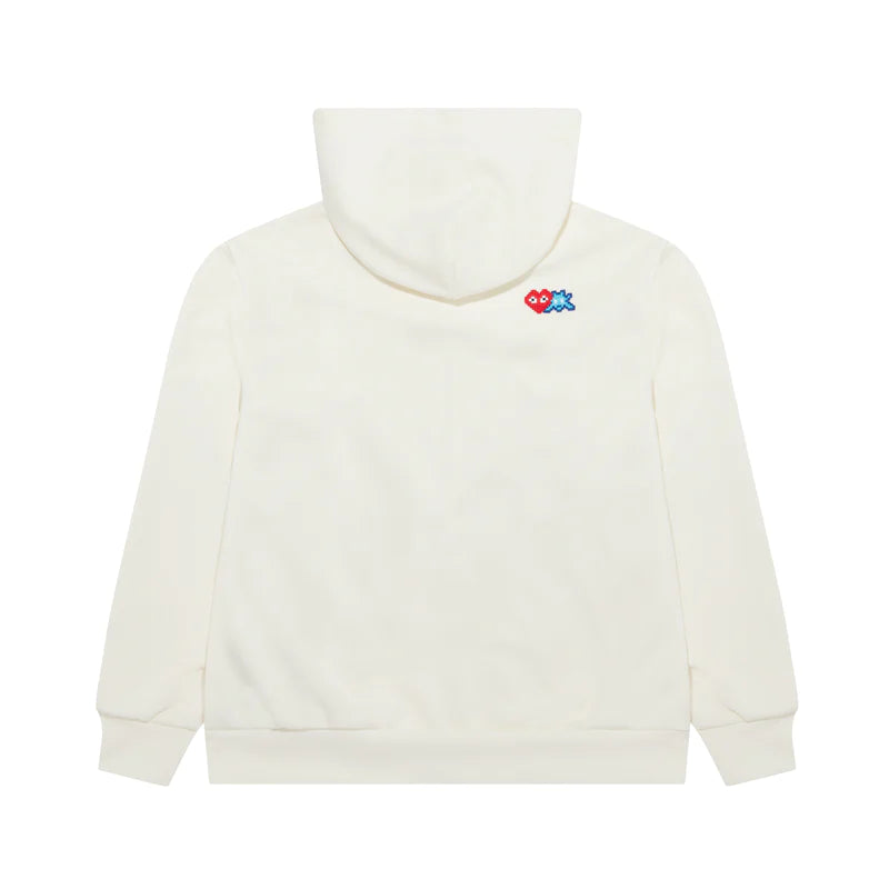 COMMEdesGARCONSPLAY-PLAYXTHEARTISTINVADERMenHoodedZipSweatshirt-White-2