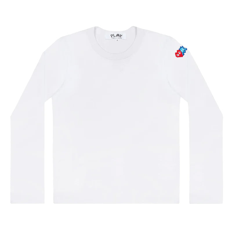 COMMEdesGARCONSPLAY-PLAYXTHEARTISTINVADERMenLongsleeveTShirt-White-1