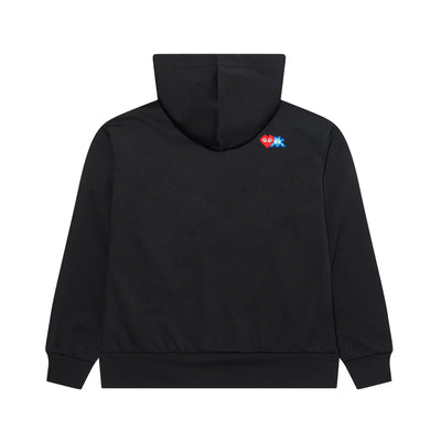 COMMEdesGARCONSPLAY-PLAYXTHEARTISTINVADERWomenHoodedZipSweatshirt-Black-1