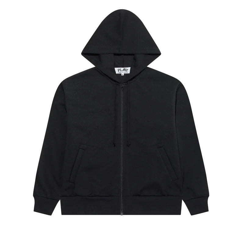 COMMEdesGARCONSPLAY-PLAYXTHEARTISTINVADERWomenHoodedZipSweatshirt-Black-2