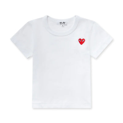 COMME des GARÇONS PLAY_Tee With Red Heart KIDS (White)_1