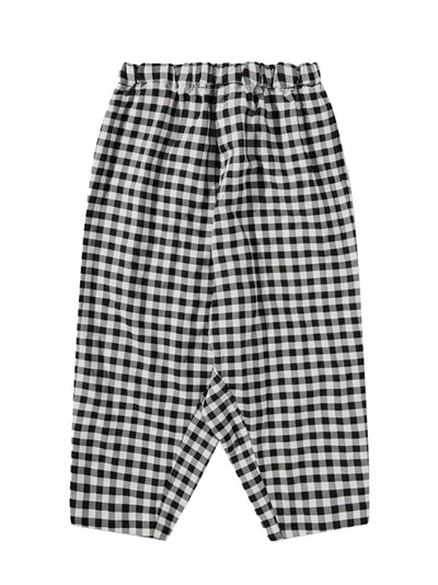 Cropped Check Trouser (Black/White)