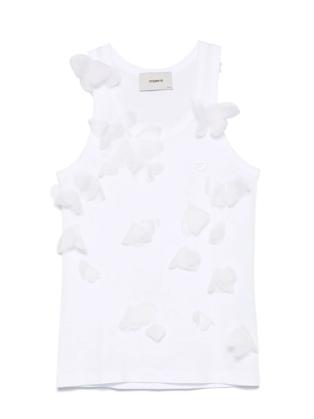 Butterfly Rib Logo Tank Top White