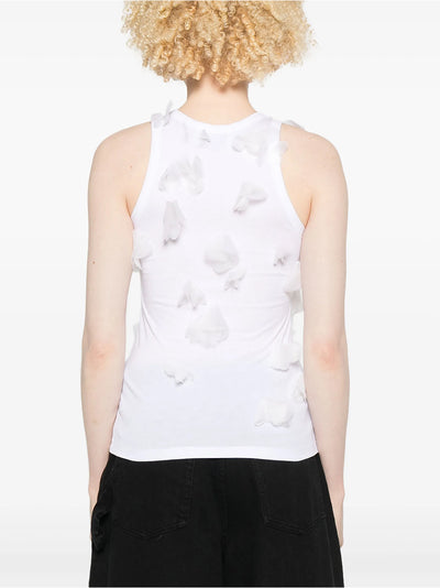 Butterfly Rib Logo Tank Top White