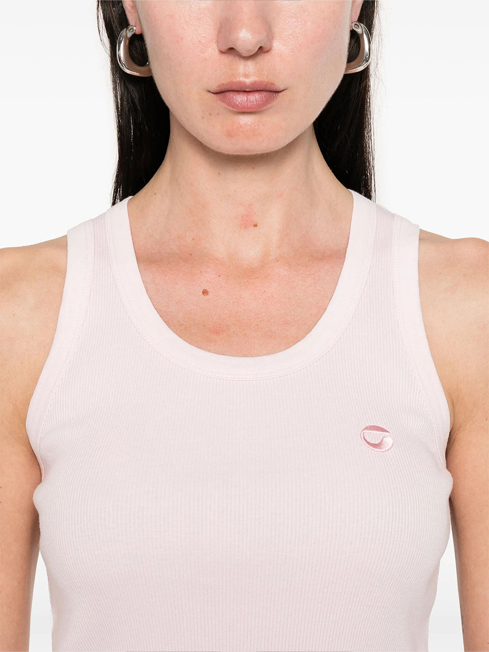 Rib Logo Tank Top (Pink)