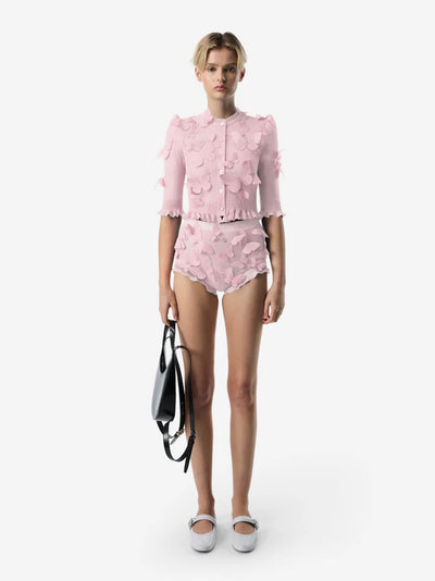 Knitted Butterfly Top Pink