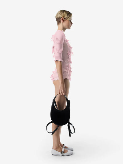 Knitted Butterfly Top Pink