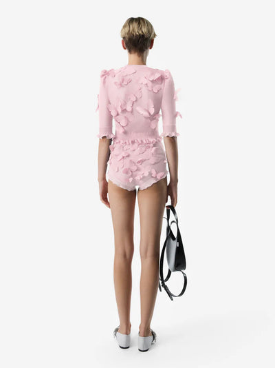 Knitted Butterfly Top Pink