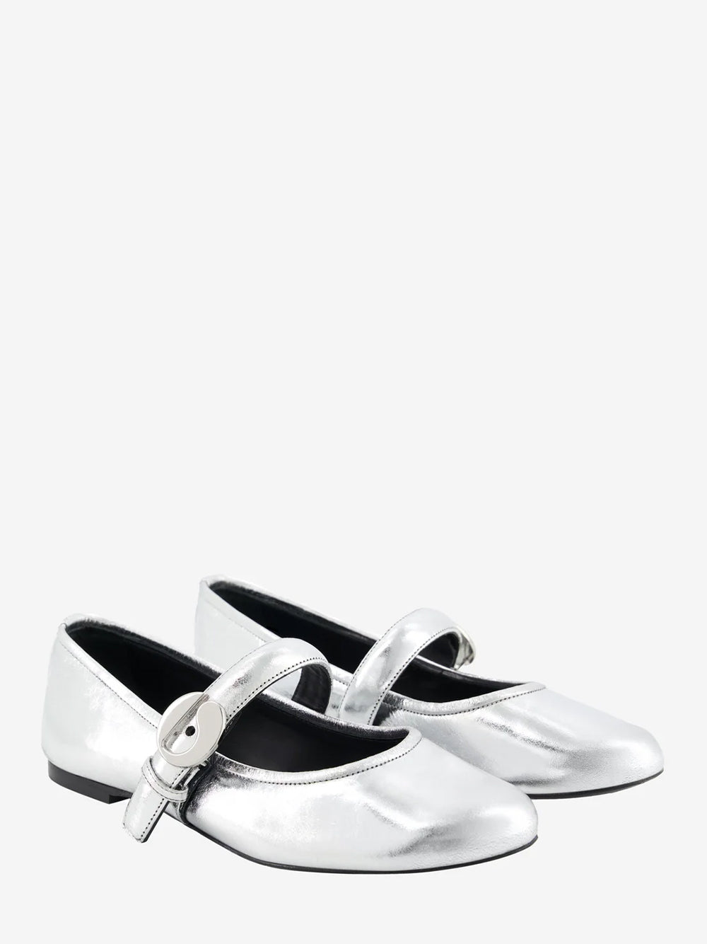 Ballerina Belt Flats (Silver)