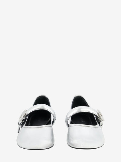 Ballerina Belt Flats (Silver)