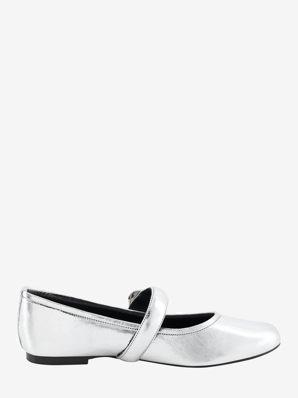 Ballerina Belt Flats (Silver)