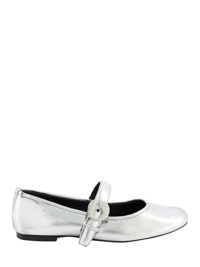 Ballerina Belt Flats (Silver)