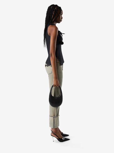 Asymmetric Flower Top (Black)