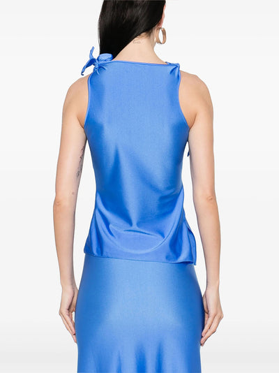 Asymmetric Flower Top Blue Sapphir