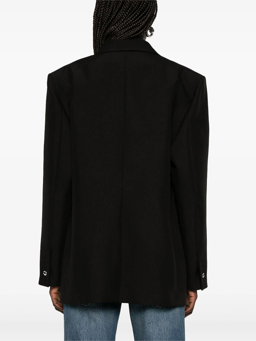 Belted Pocket Tailored Jacket Black