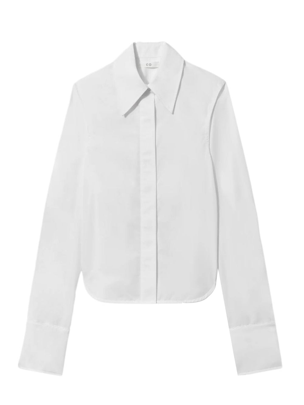 Fitted Shirt In Cotton Poplin (White)