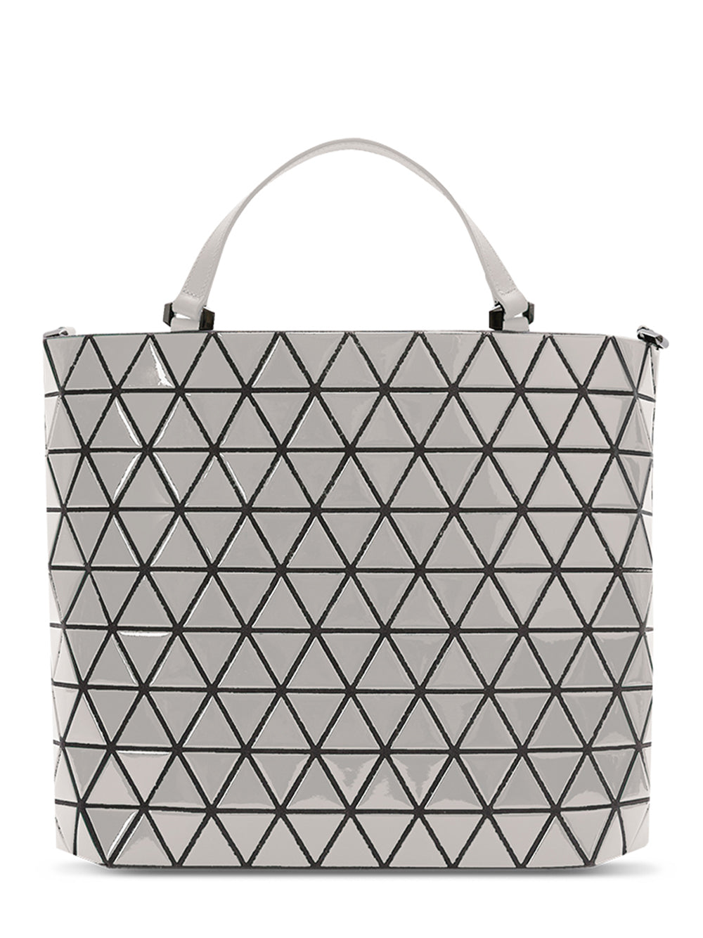 CRYSTAL GLOSS Handbag (Small) (Greige)