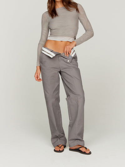 Canvas Worker Pants (School Grey)