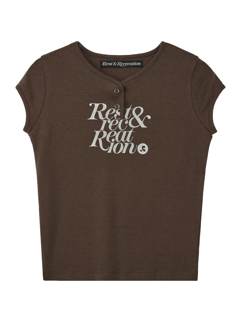 Cap Sleeve T-Shirt (Brown)