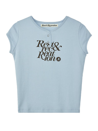 Cap Sleeve T-Shirt (Sky Blue)