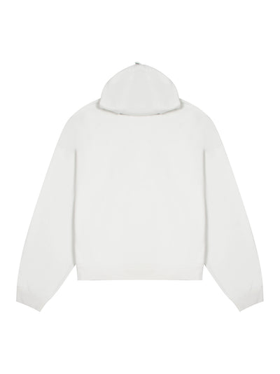 Cap Zip Up Hoodie (White)