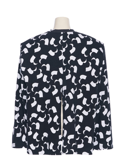 Cape-Style Jersey Top (Black Dot)