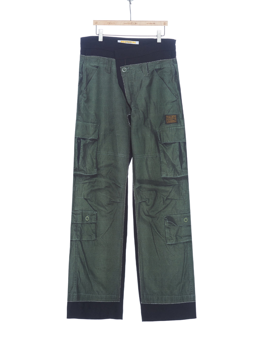 Cargo Pants Printed Wrap Pants (Green)